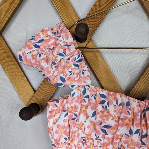 Princess Polly Harry Floral Corset Cap Sleeve Cropped Crop Top - Picture 5 of 9